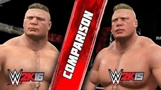 WWE 2K15 VS 2K16 FACE COMPARISION