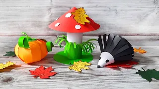 Простые осенние поделки из бумаги своими руками. 3 Fall or Autumn Craft for Kids | Easy DIY