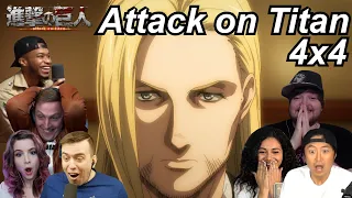 Attack on Titan 4x4 Reactions | Great Anime Reactors!!! | 【進撃の巨人】【海外の反応】