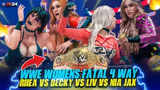 ⚡Wwe 2k24 : Women's Fatal 4 Way Match - Rhea Ripley vs Liv Morgan vs Becky Lynch vs Nia Jax 💪💥