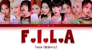 TWICE (트와이스) - F.I.L.A (Fall In Love Again) - Color Coded Lyrics (Hang/Rom/Eng)