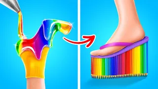 WIE MAN ALLES ZEICHNET || Kreativ werden mit Regenbogenfarben! Zeichentricks von 123 GO! TRENDS