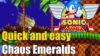 How to farm Chaos emeralds QUICKLY in Sonic Mania! 25 Seconds or less per Special Stage Ring!