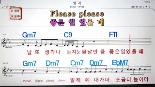 맞지/언니쓰💋노래방, 통기타 , 코드 큰악보,  가라오케, 반주💖Karaoke, Sheet Music, Chord, MR