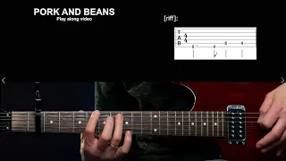 PORK AND BEANS - Play along video - Beginning Guitar - Power Chords - Capo 2nd fret