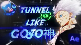 TUNNEL like GOJO神 Tutorial! | After Effects +FREE PRESET