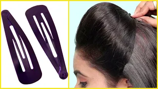 3 easy  Hairstyles With Tiktak pin/Hair Puff, side puff & ponytail