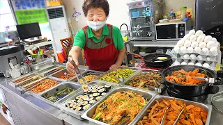 A lovely 76-year-old grandma's $4 buffet! / Korean street food