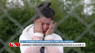 la emoción de una madre por su hijo que jugara  en la selección sub 15