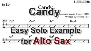 Candy - Easy Solo Example for Alto Sax