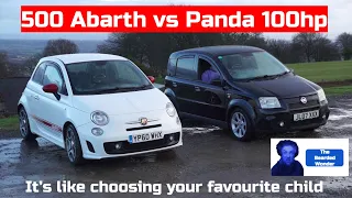 Abarth 500 vs Panda 100hp - Full review