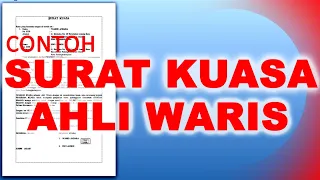 SURAT KUASA || KUASA AHLI WARIS || Contoh Surat Kuasa Menjual Harta Peninggalan Orangtua