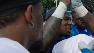 Jamaal Williams gets emotional motivating the lions