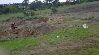 Big 60 foot jump on a ktm 85