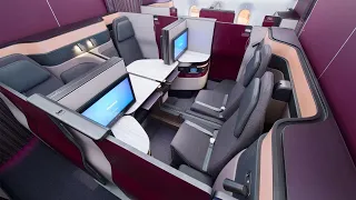 World's best Business Class: Qatar Airways Qsuite A350 from Frankfurt to Doha (AMAZING!)