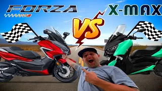 HONDA FORZA 350  VS YAMAHA XMAX 300 / STREET RACE