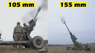 Small or large! Howitzers 105mm VS 155mm #Shorts