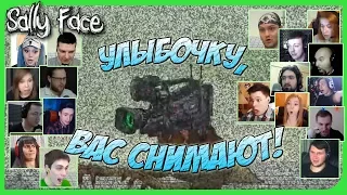 Реакции Летсплейщиков на Погоню от Монстра в Начале Эпизода по игре Sally Face 3 Episode