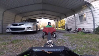 Traxxas Xmaxx pulling my Sun in wagon!!