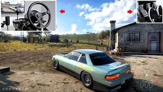 Forza Horizon 5 - Drifting 350BHP Silvia S13 (w/900° Steering Wheel Setup)