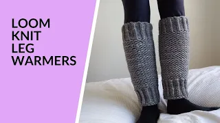 Loom Knit Garter Stitch Legwarmers, Round Loom Knitting
