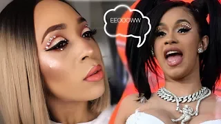 Best Recreation of Cardi B Coachella '18 Makeup| MeMe Francis