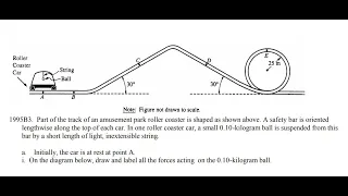 Ap Physics 1 - FRQ 1995 - Dynamics - Circular Motion - Tension Force