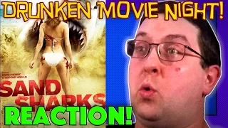 DRUNKEN MOVIE NIGHT! Sand Sharks - Solo REACTION! #BeachParty