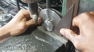 Simple And Faster | Cutting Hexagon Bolt With The Right Triangle Tool On Milling Machine