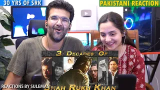 Pakistani Couple Reacts To 3 Decades Of SRK | Tribute To The Legend Of Indian Cinema 2022 |SRK Squad