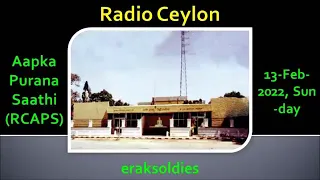 Radio Ceylon 13-02-2022~Sunday~04 Purani Filmon Ka Sangeet -