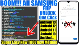 1 Click Samsung FRP Bypass/Unlock 2023 With FRP Tool | Samsung Google Account Remove Android 12/13