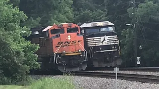 NS 733 Meets NS G19 With All EMD And Knocks Down Signal.