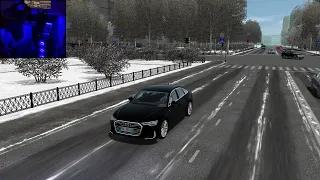 Audi A6 Sedan - City Car Driving | Logitech G25 4K Gameplay