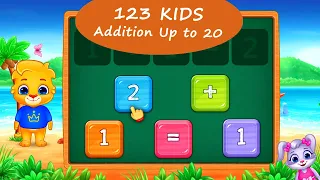 123 Math Kids #4 - Adding Numbers Up to 20 with Lucas and Ruby! | RV AppStudios Games