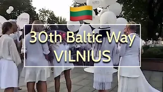 Street Scene in Vilnius - 30th Anniversary Baltic Way Celebration