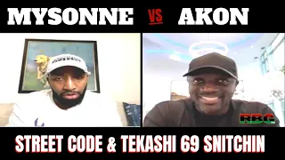 Akon And MYSONNE LIVE INTERVIEW DEBATE STREET CODE AND 6IX9INE SNITCHING