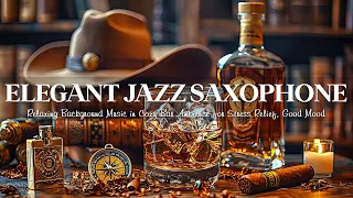 Elegant Jazz Saxophone in Cozy Bar Ambience 🎷Relaxing Background Music for Stress Relief, Good Mood