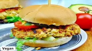 Rezept: Kichererbsen Burger / Vegan / Homemade Vegan Burger / Bratlinge Kichererbsen