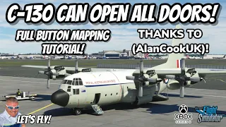 C-130 CAN OPEN CARGO DOORS! Full BUTTON MAPPING Tutorial! MICROSOFT FLIGHT SIMULATOR XBOX