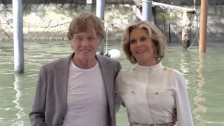 Robert Redford and Jane Fonda arriving at the Photocall of Our Souls at Night in Venice