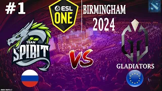 СПИРИТ ПРОТИВ ГЛАДИАТОРОВ! | Spirit vs Gladiators #1 (BO2) ESL One Birmingham 2024