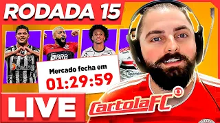 🔴 LIVE CARTOLA FC #15 RODADA | FECHAMENTO DO MERCADO! BETIN & AFINCO!