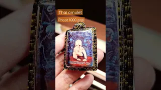 Thai amulet look phoot 1,000 prai, grant wishes, lucky pendant.