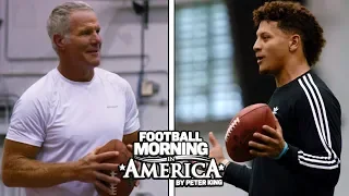 Patrick Mahomes and Brett Favre have a catch | NFL | NBC Sports