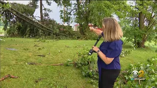 Burlington Family Surveys Damage After Possible Tornado