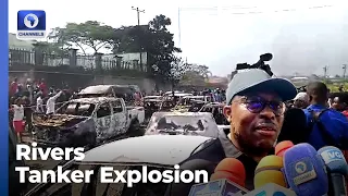 Fubara Visits Sites Of Tanker Explosion, Promises Aid To Victim's Family