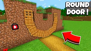 I found a LONGEST ROUND DOOR in DIRT in Minecraft ! What's INSIDE the SECRET DOOR ?