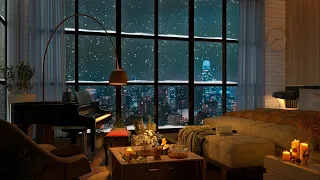 Smooth Jazz Piano Music in Cozy Bedroom - Piano Relaxing Jazz Music for Sleep, Study, Work