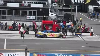 Trevor Bayne pit stop during the ARCA Pocono 200